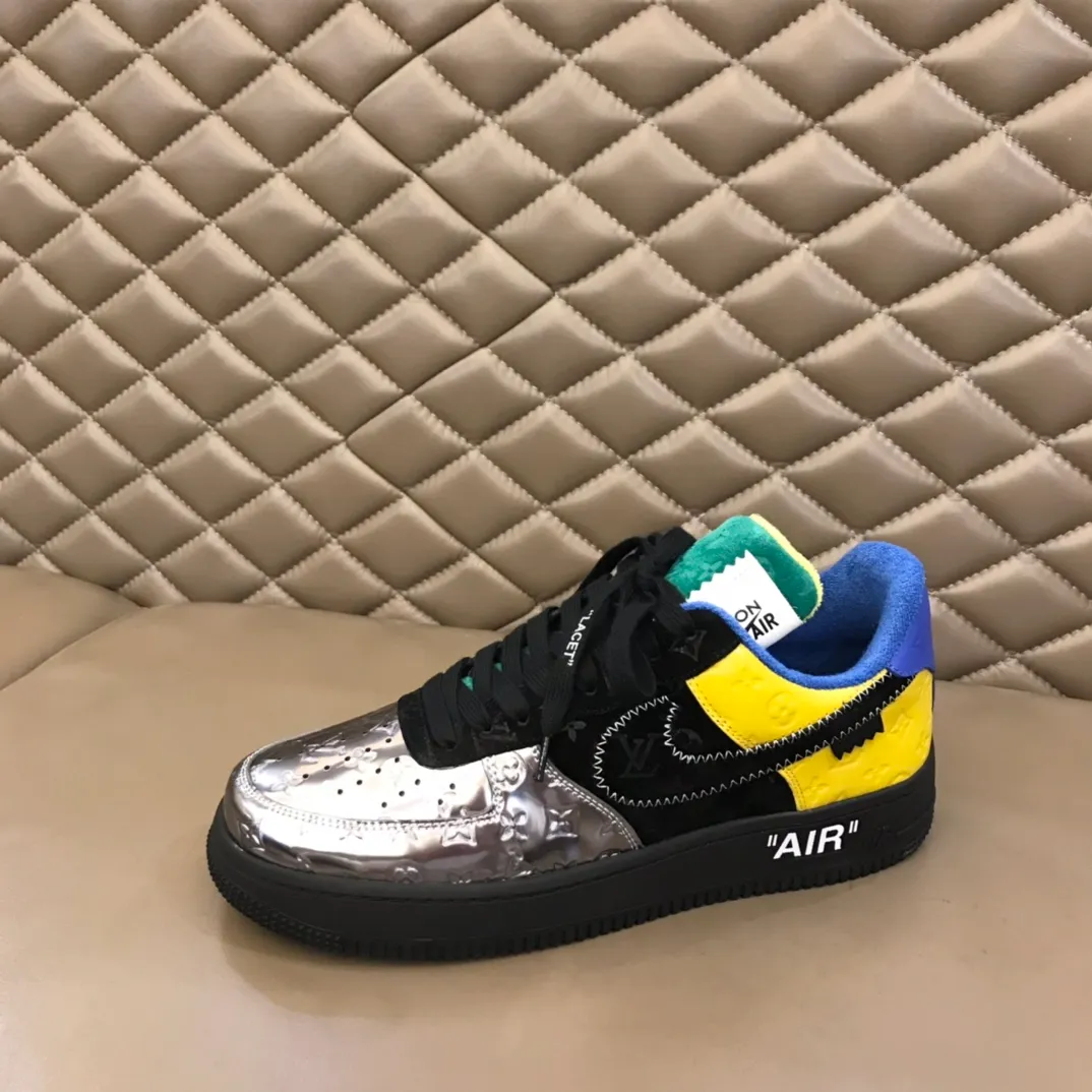 Men's shoes 💰p440 "*OUIS *UITTO*" x OFF-WHITE x Nike tripartite collaboration! Trendy and cool men's casual sports shoes with unrivaled color matching. The design idea basically continues the style of THE TEN. The Swoosh line and tongue label have a very familiar visual effect and are both fashionable and trendy! A must-have for fashionistas! The effect on your feet is absolutely stunning! (The original drawer packaging accessories are complete) Code number 38-45